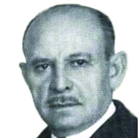Georges Lakhovsky Schwarz-Weiß-Porträt von Georges Lakhovsky mit Schnurrbart und Anzug.