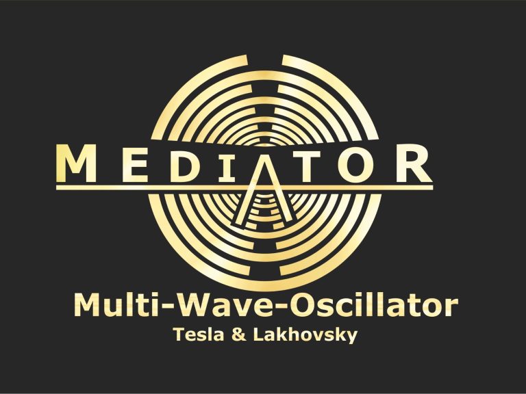 Logo der Mediator Multi-Wave-Oscillator mit stilisierter Wellenform und Namen.